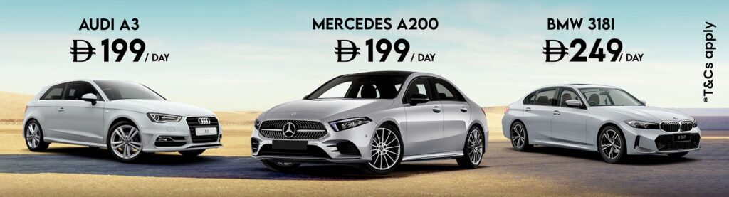 Rent mercedes and audi in dubai